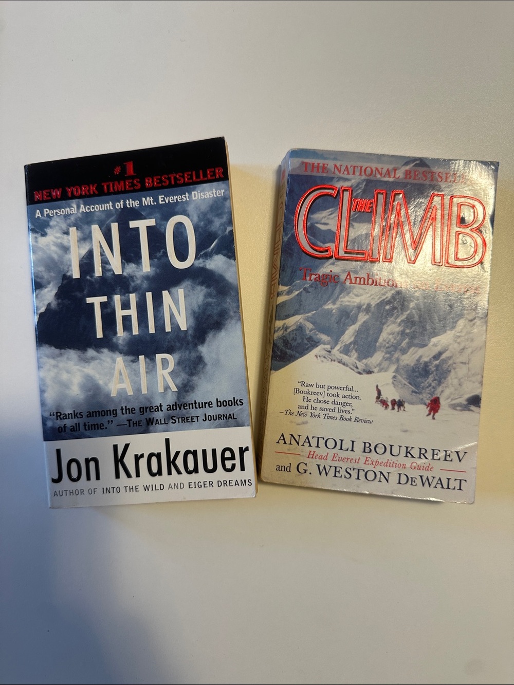2 Paperback Mt. Everest Climbing Books